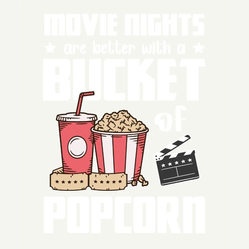 Les soirées cinéma sont meilleures : un seau de pop-corn
