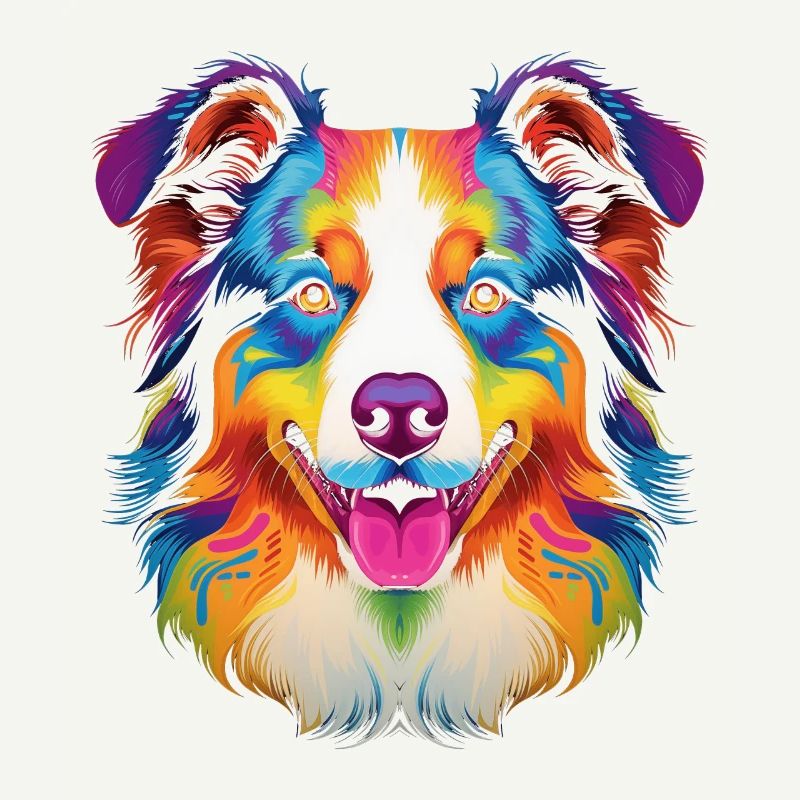 Australian Shepherd Dog Pop Art