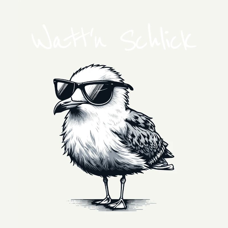Watt'n Schlick Funny mudflat hike seagull saying