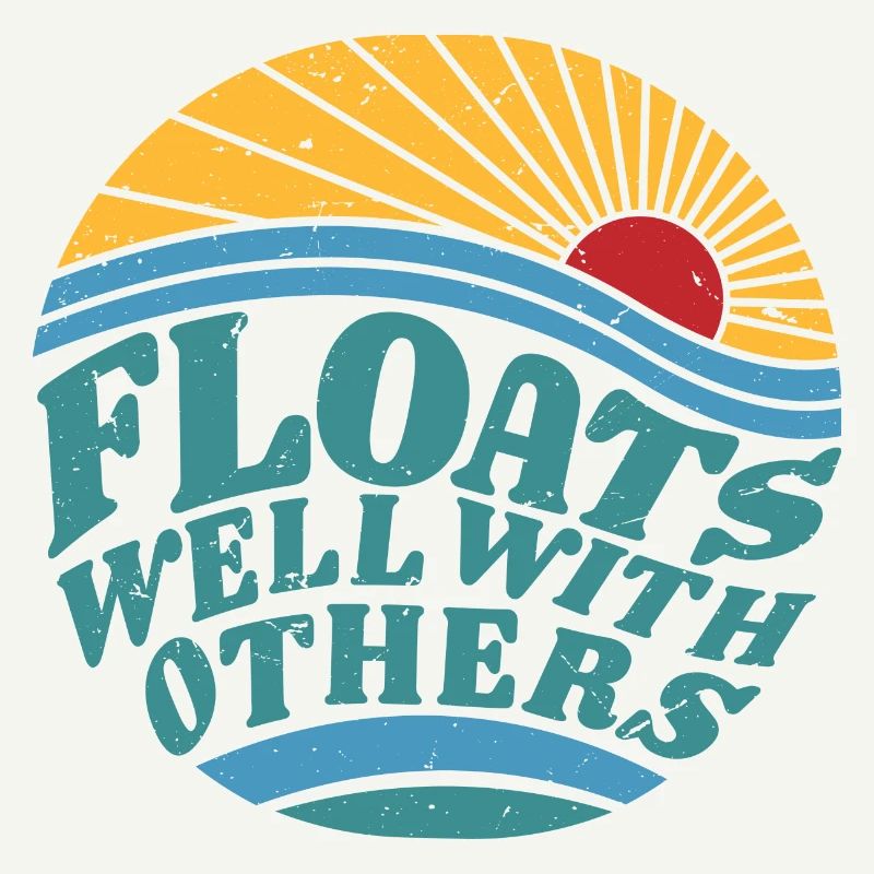Summer River schwimmt gut mit anderen Float Trip