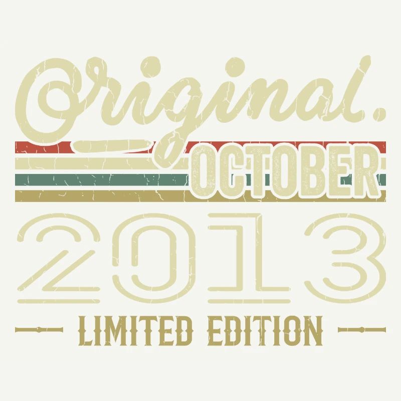 Born in October 2013 Retro Birthday October 2013
