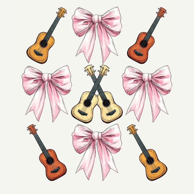 Coquette Bogen Ukulele Gitarre Uke Mädchen Mama