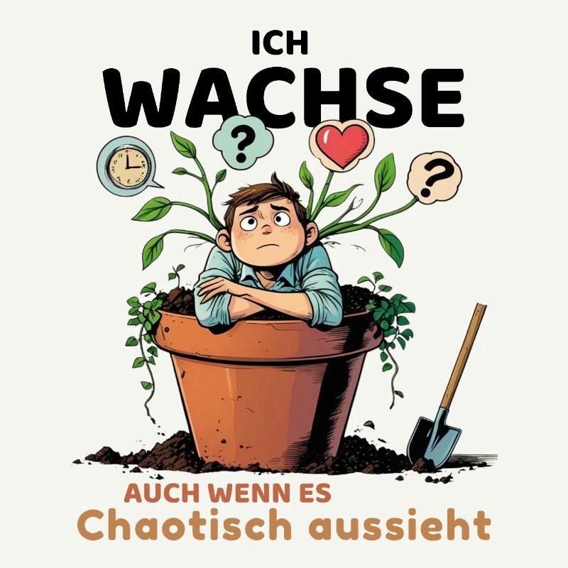 Plante réfléchie avec des bulles de pensée