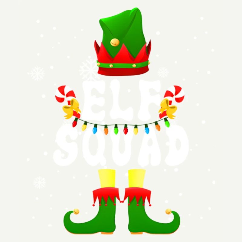 Elf Squad Cute Elf Xmas Lights Christmas