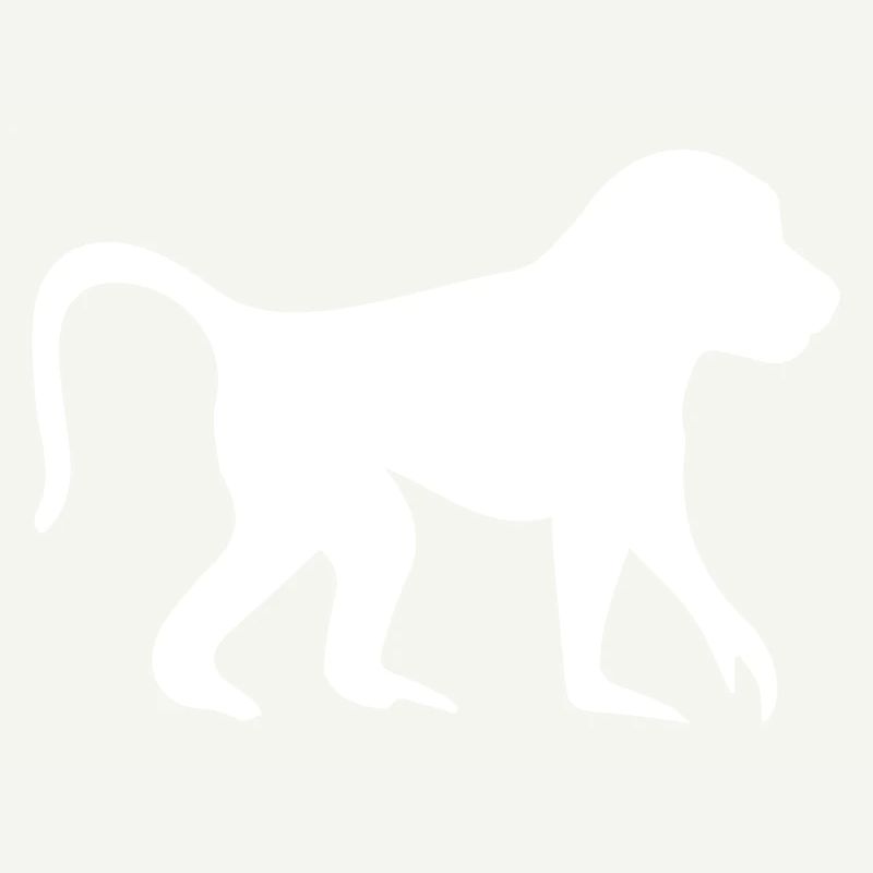 Silhouette de singe babouin