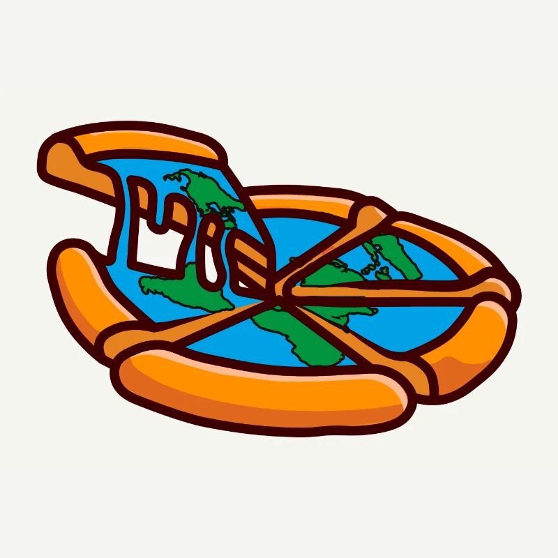 flat pizza earth | flache Pizza Erde