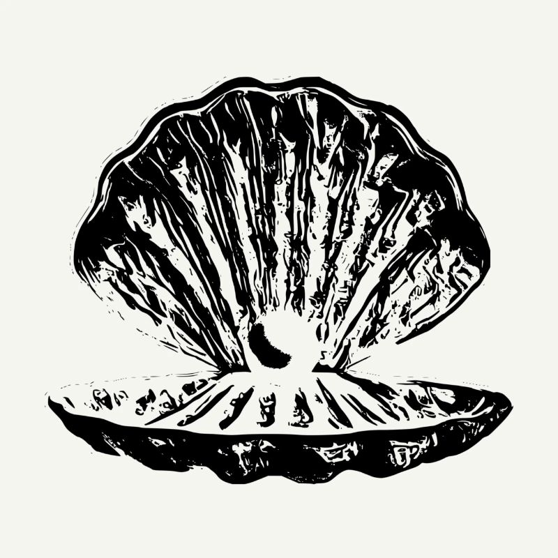 Coquille avec perle