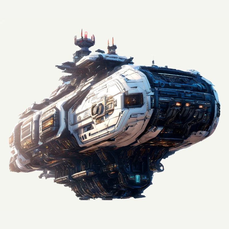 Vaisseau Spatial cyberpunk