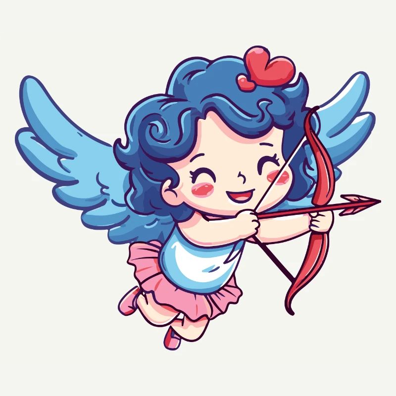 Ange arc et flèche Cupidon Saint-Valentin