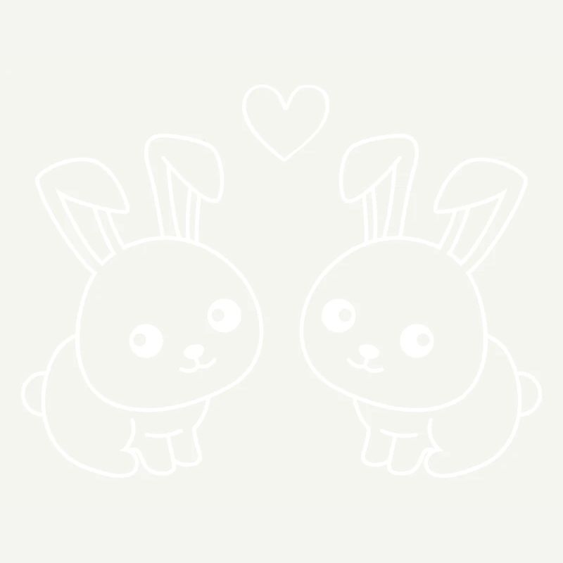 Hase Comic Paar Liebe
