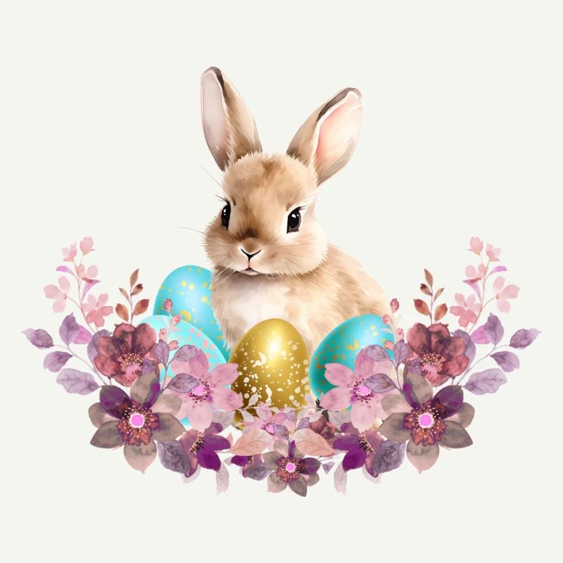 Rabbit in the nest