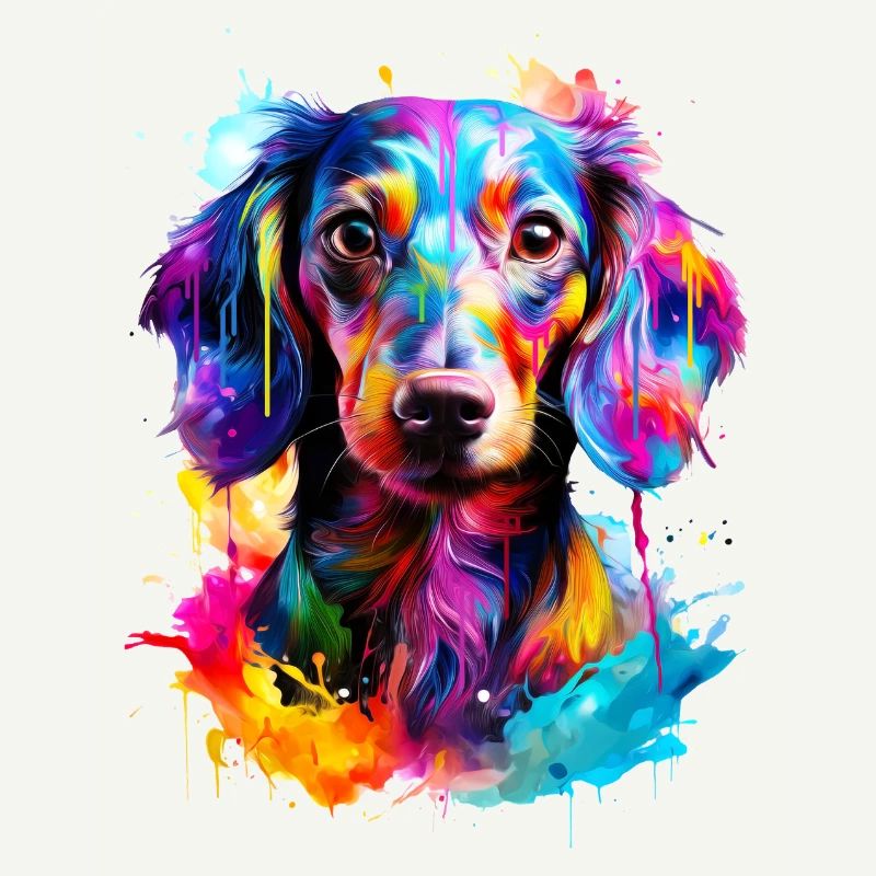Bemalter Dackel Hund