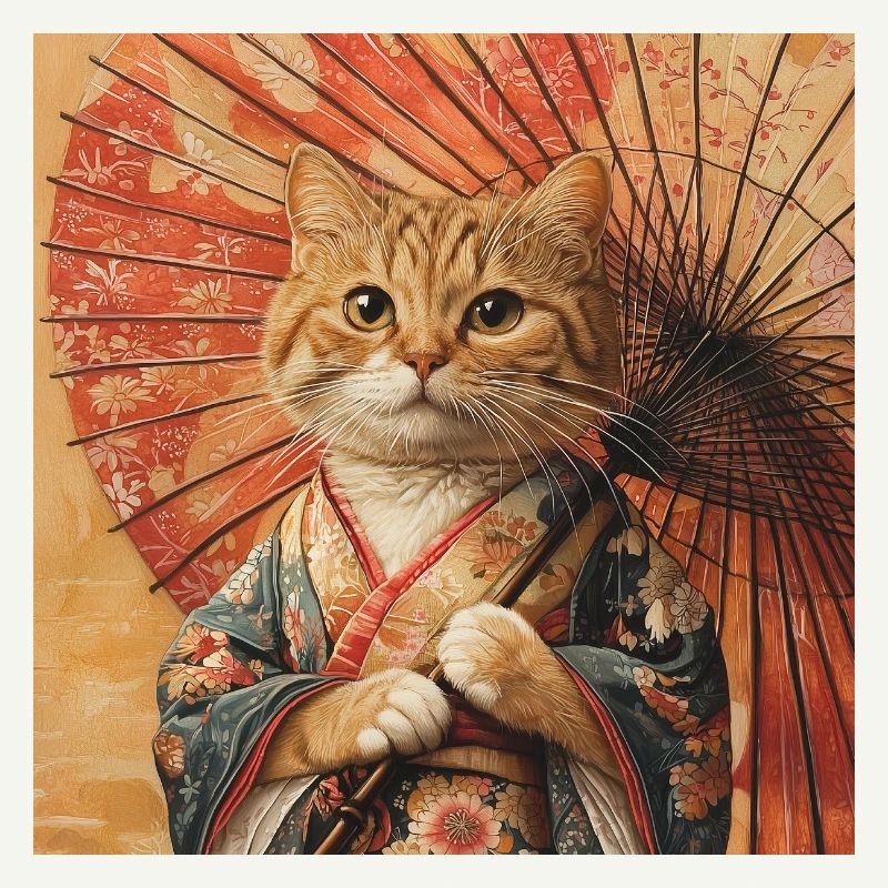 Cat Kimono Japan