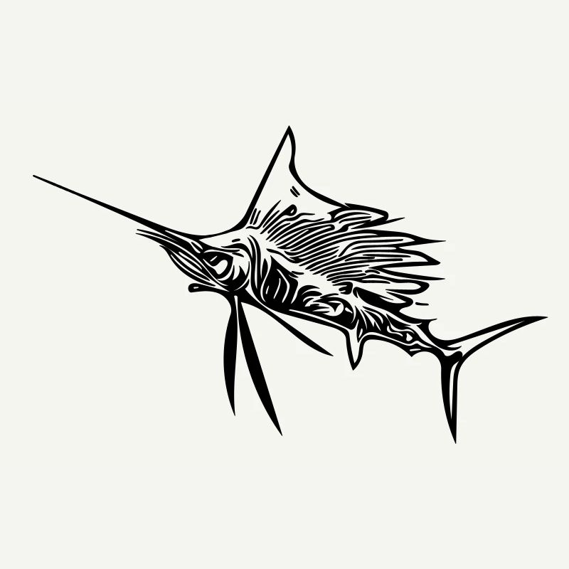Wilder Schwertfisch Vector