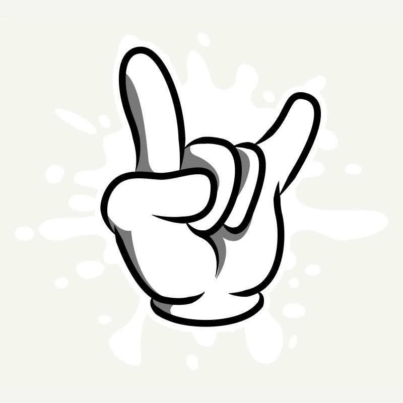 hand party symbol klecks
