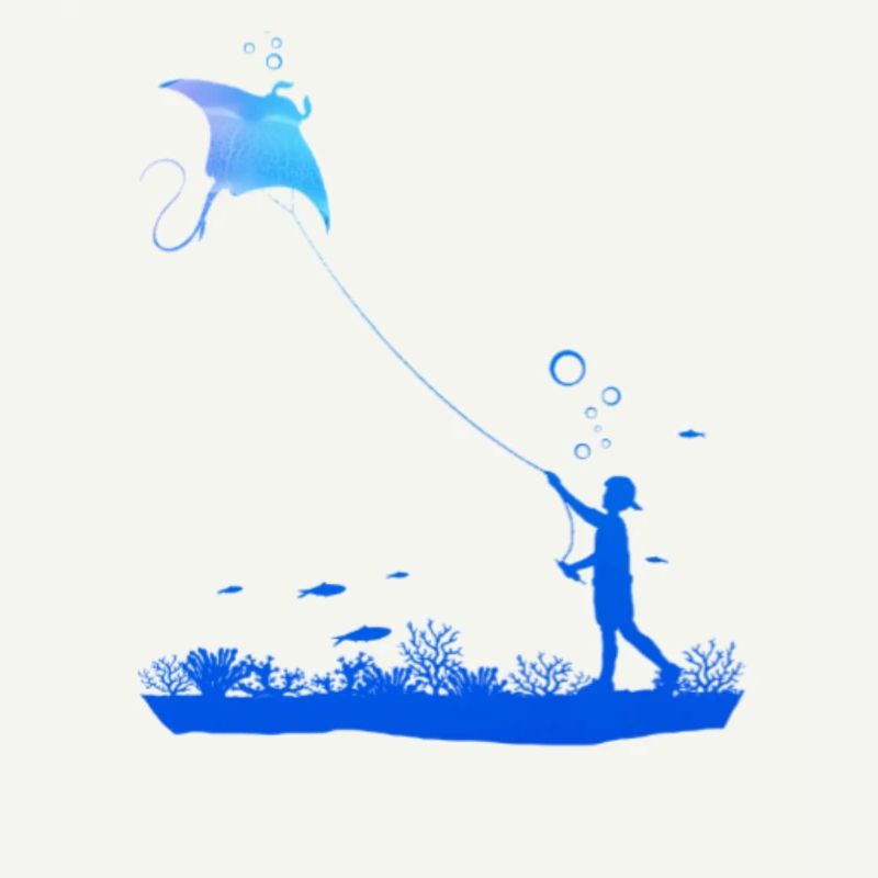 Skate Underwater Hang Gliding Diver Gift