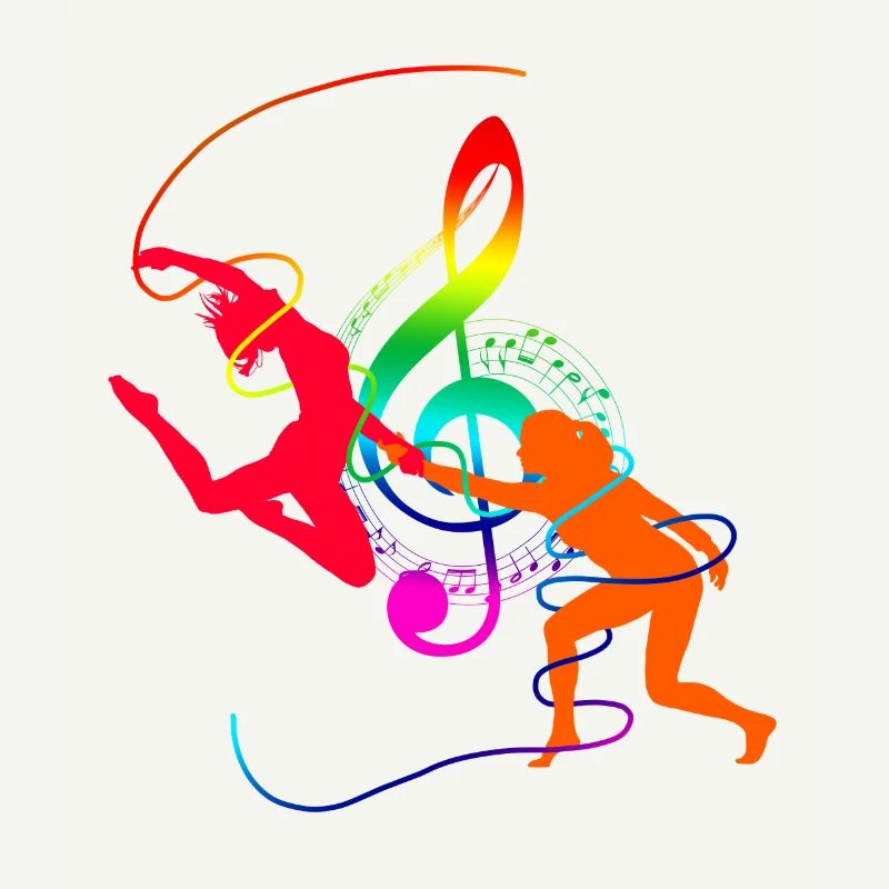 Bunte Choreographie mit Noten Geschenkidee