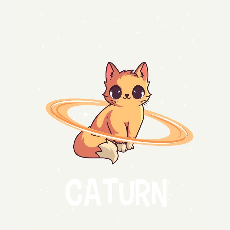 Chat dans l'espace Caturn