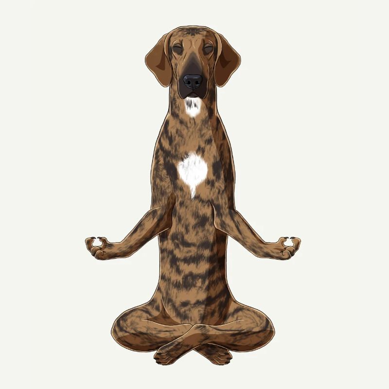 Meditierender Plott Hound Hund