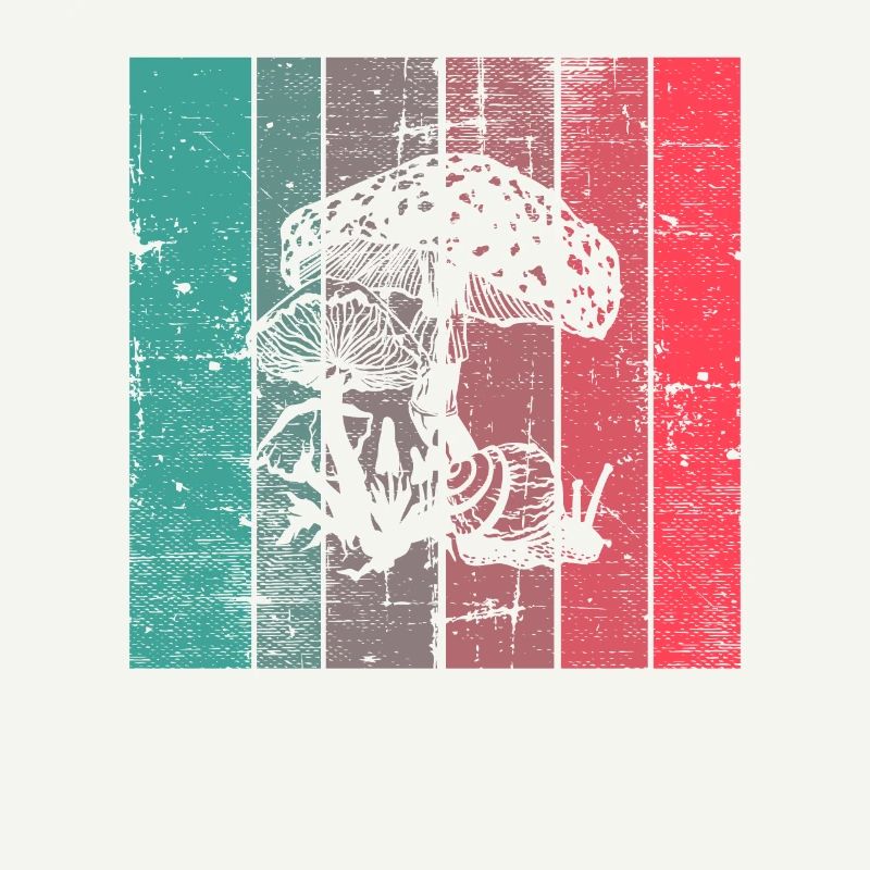 Champignon Rétro Champignons Cèpes Champignons Crapaud Tabouret Cadeau