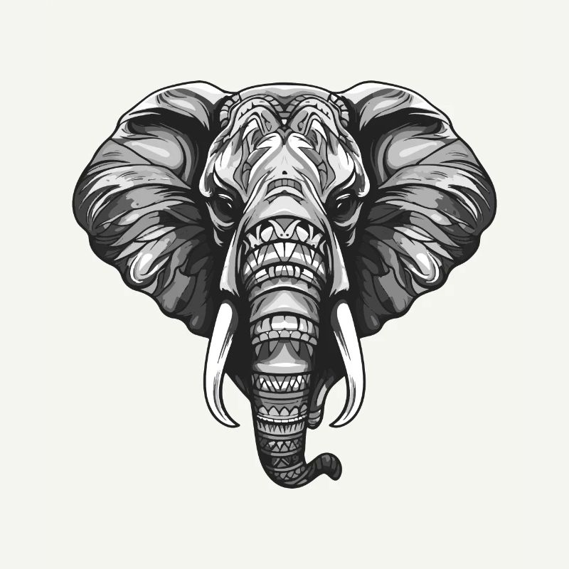 Elefant Portrait Tier