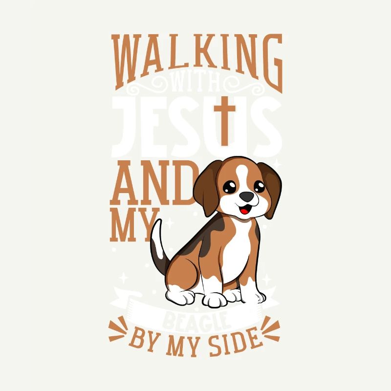 Jésus et le chien - Beagle