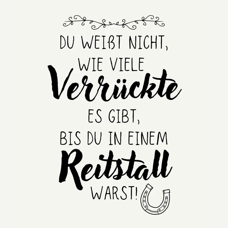 Bis Du in einem Reitstall warst