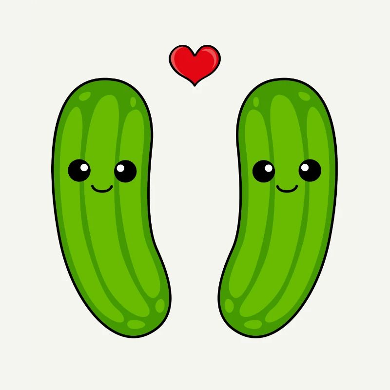 Gurke Paar Liebe Comic