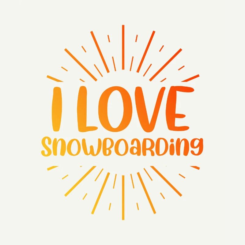 Ich liebe Snowboarding