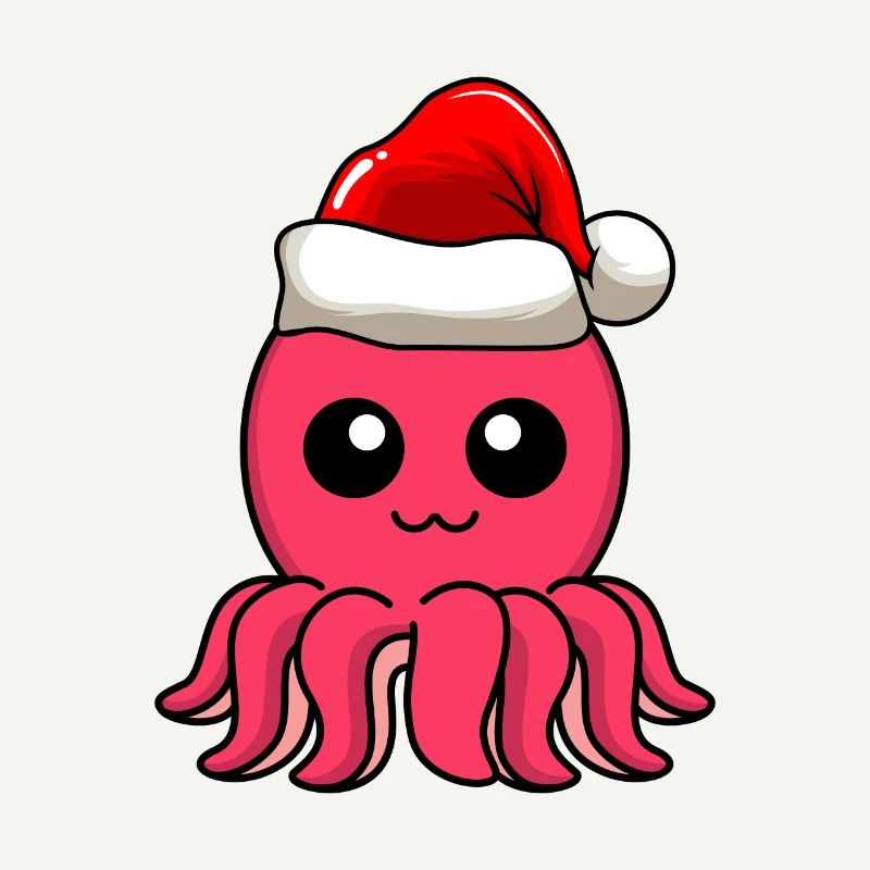 Krake Comic Weihnachten