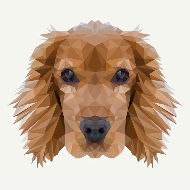 Cocker Spaniel Dog Polygon Design