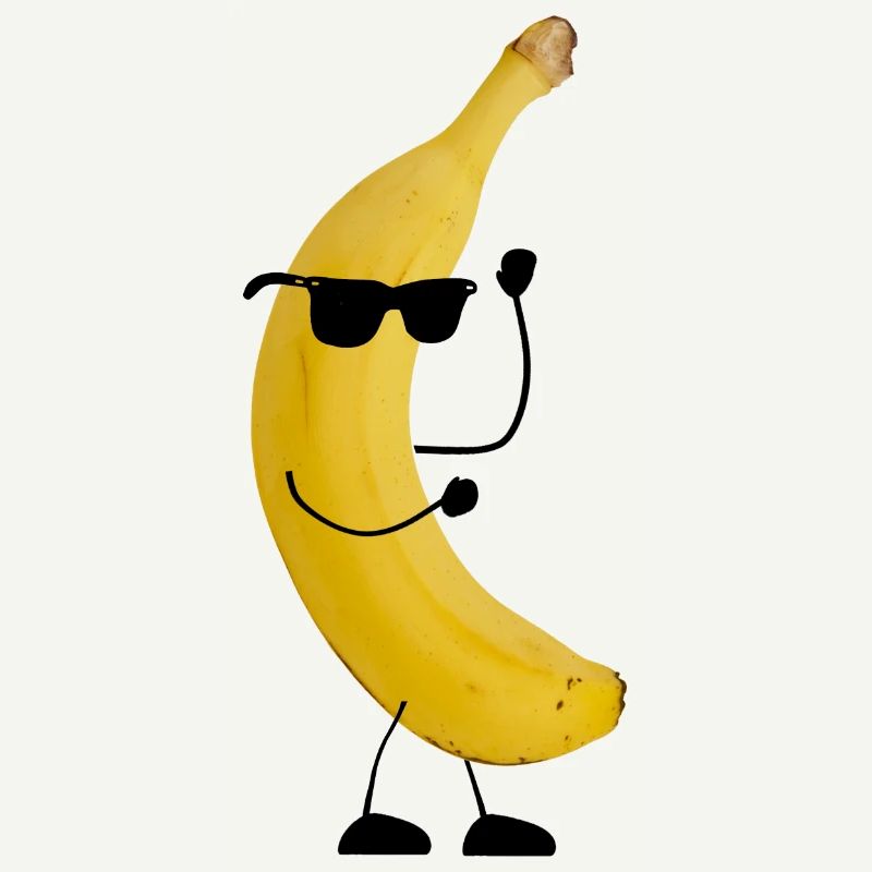 banane avec visage