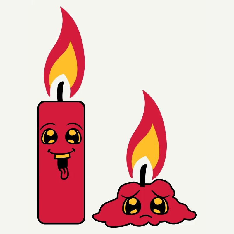 2 bougies équipe couple drôle triste brûlé BD