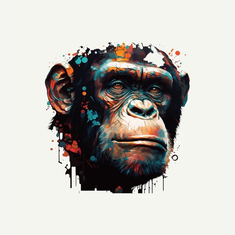 Portrait de singe chimpanzé