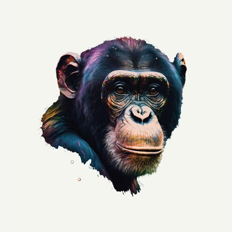 Portrait de singe chimpanzé