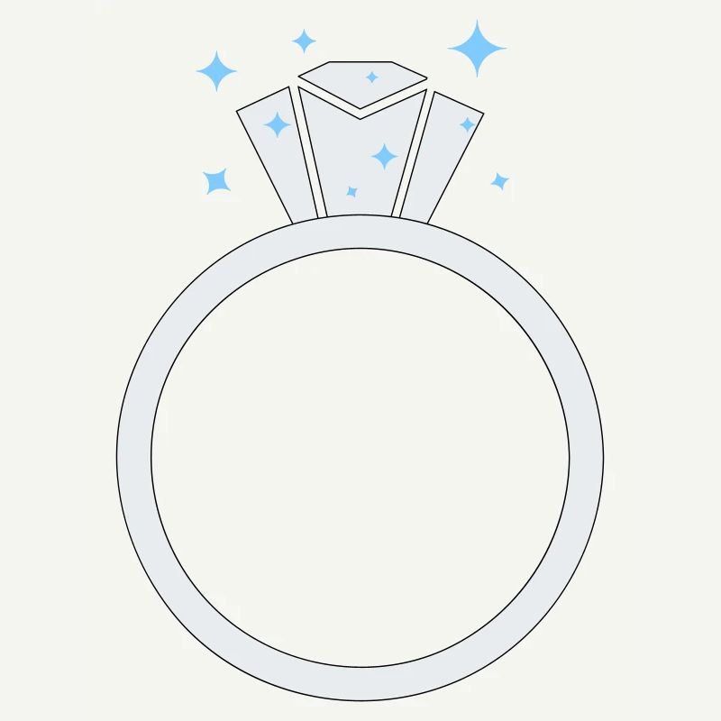 Bague de mariage en diamant