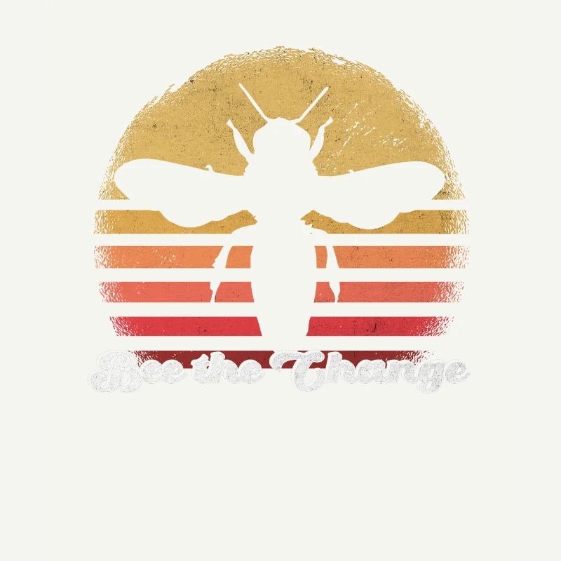 Bee The Change Motivational Bee Art