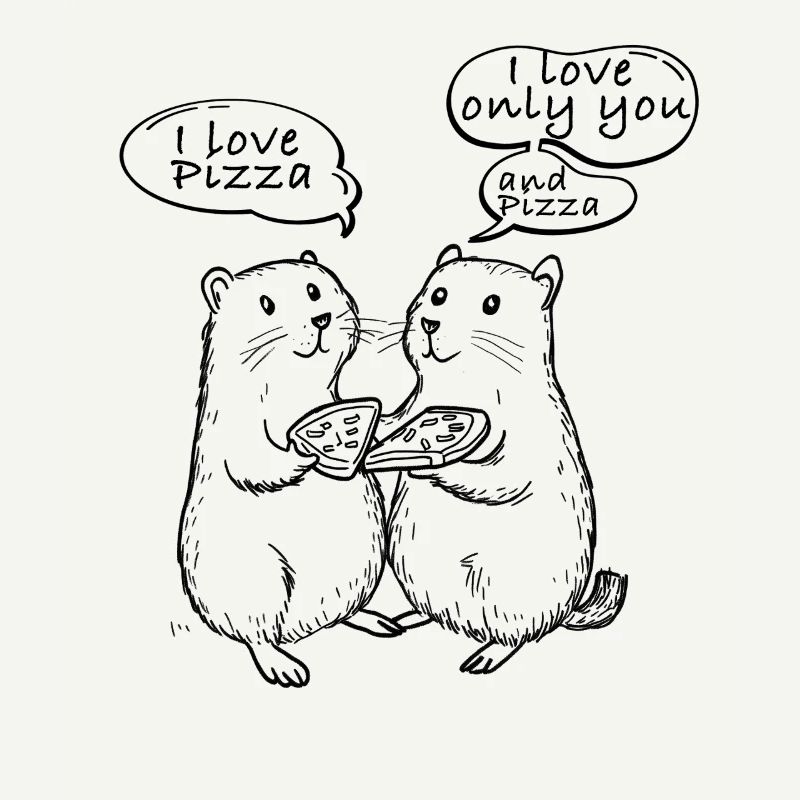 I love Pizza Murmeltiere