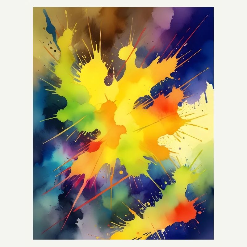 Explosion de couleur Éclaboussure abstraite