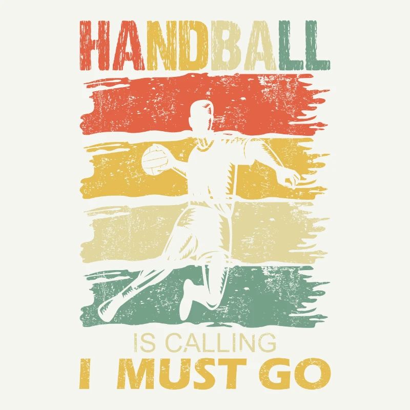 Handball circuit runners calling saying funny retro