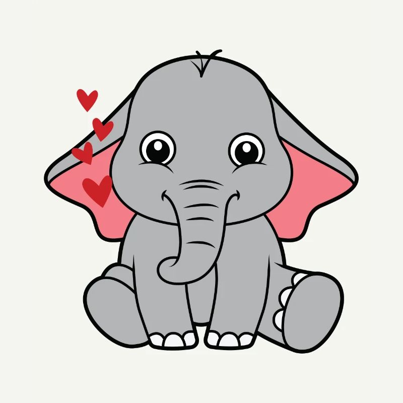 petit éléphant doux bébé