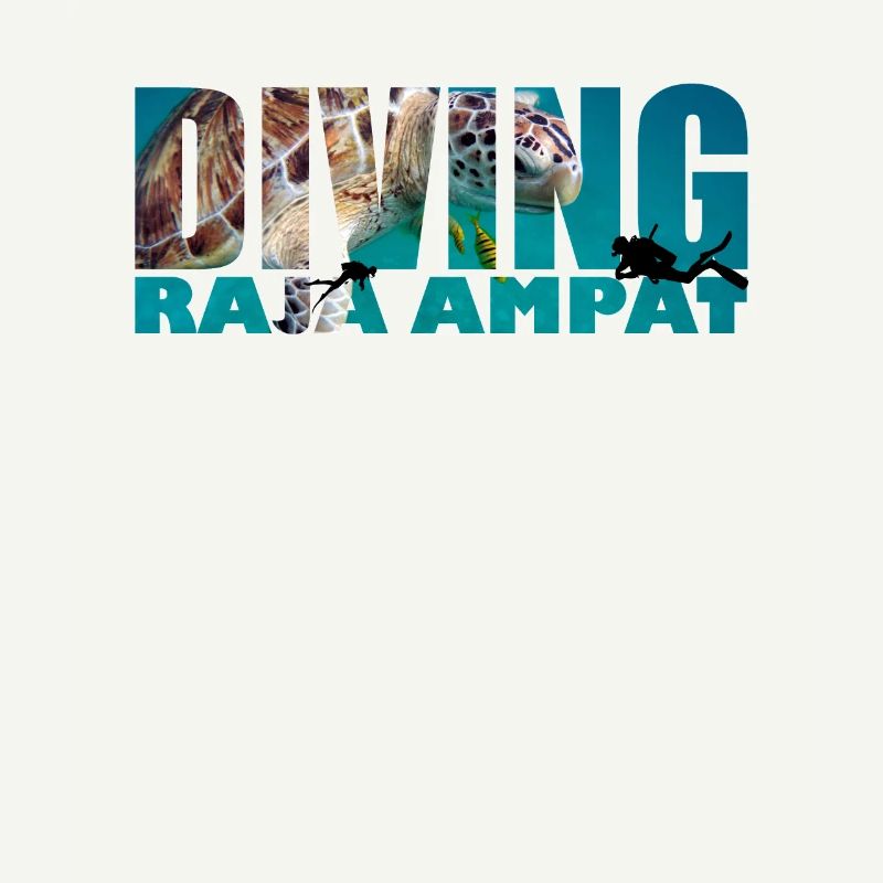 DIVING RAJA AMPAT Tauchen mit Schildkröten Design