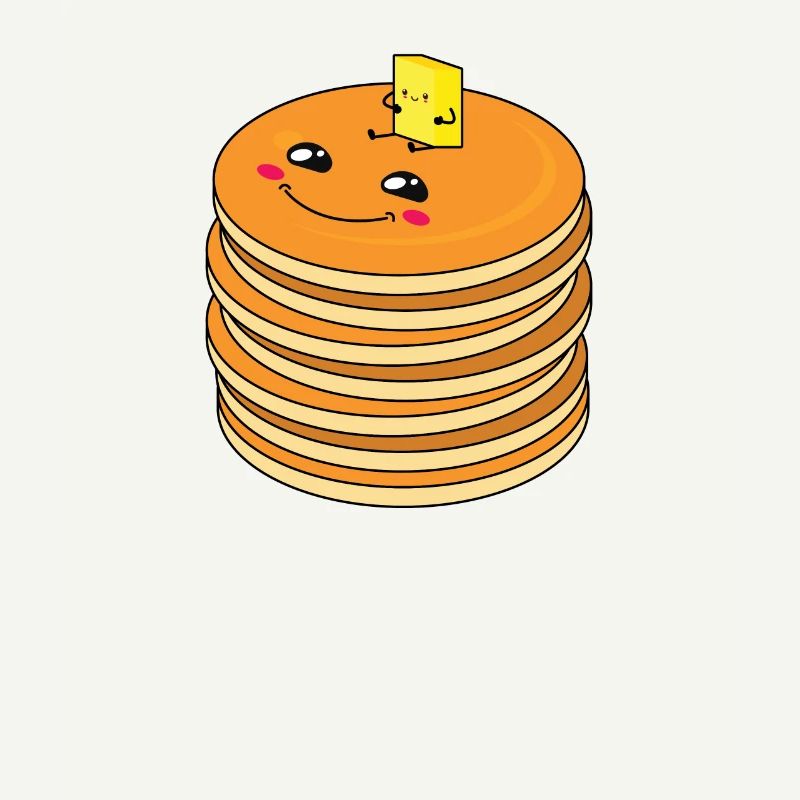 Cute Kawaii Pancake Stack for Pancakes Lovers