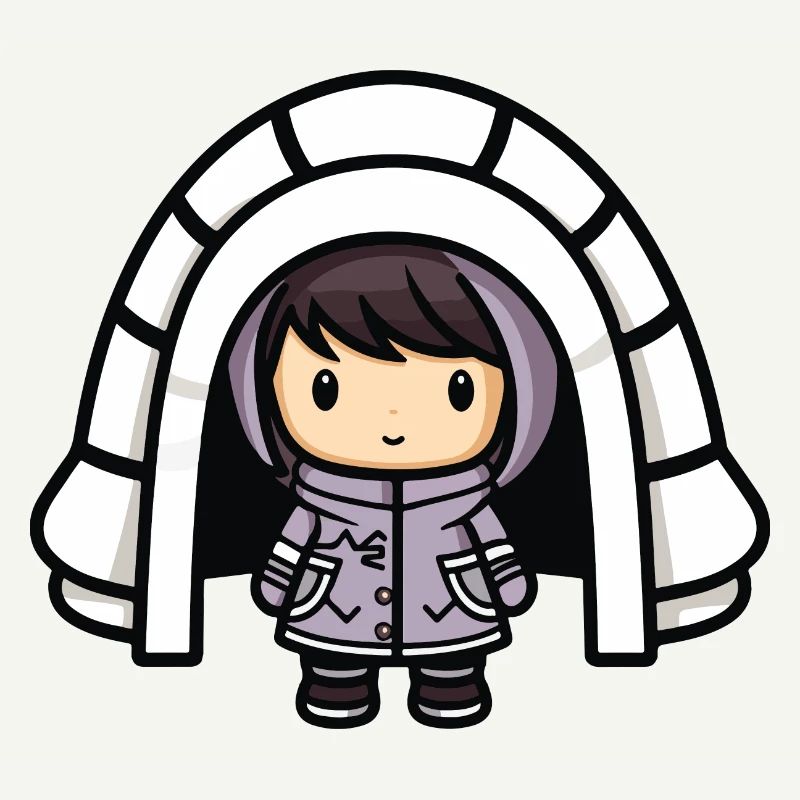 Bande dessinée d’hiver Eskimo Igloo