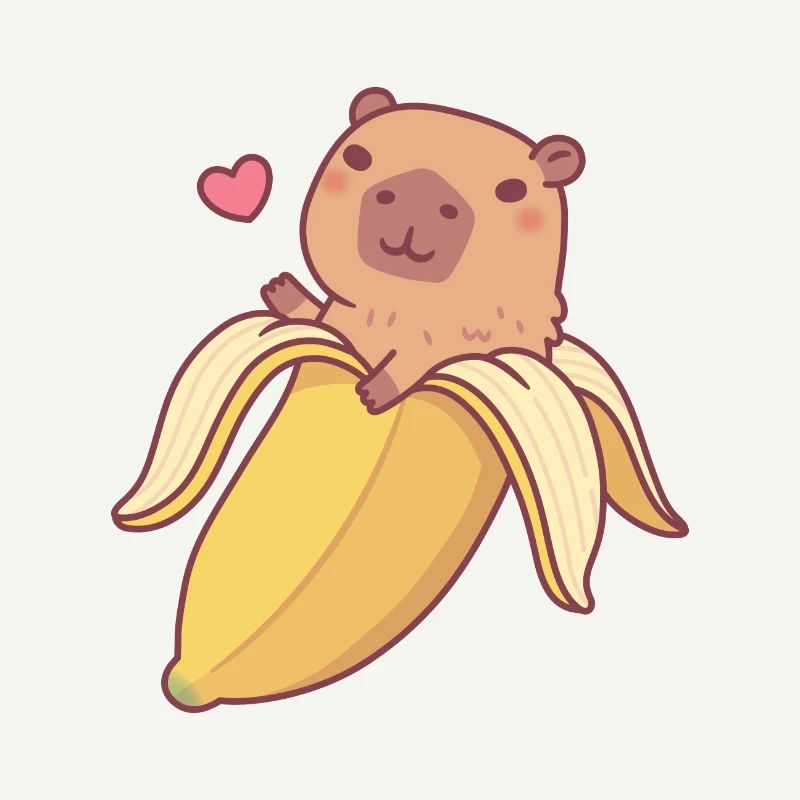 Mignon Capybara dans Banana Funny