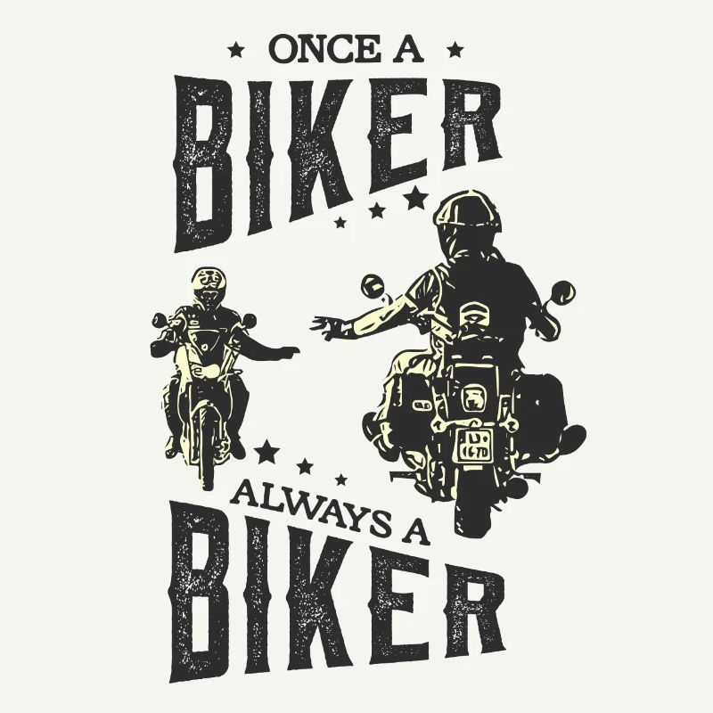 Motorcyclist greeting design for bikers