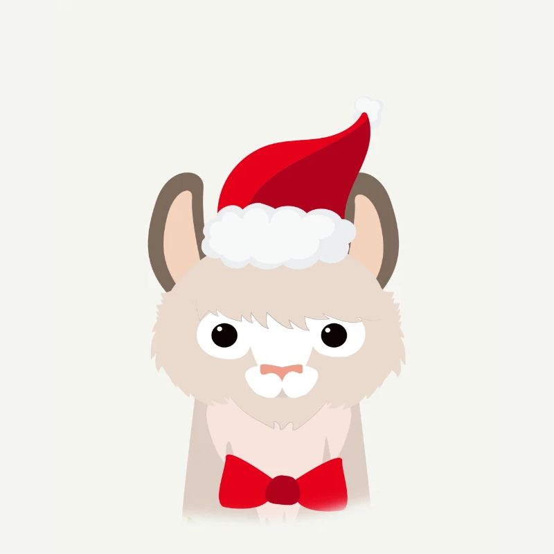 Lama de Noël laid