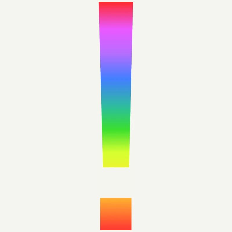 Rainbow exclamation mark