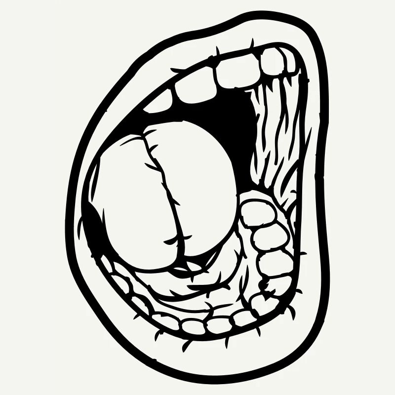 Crier bouche ouverte