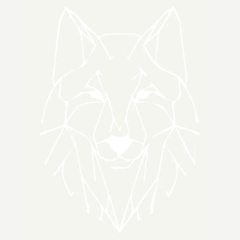 Wolf geometrisch weiß